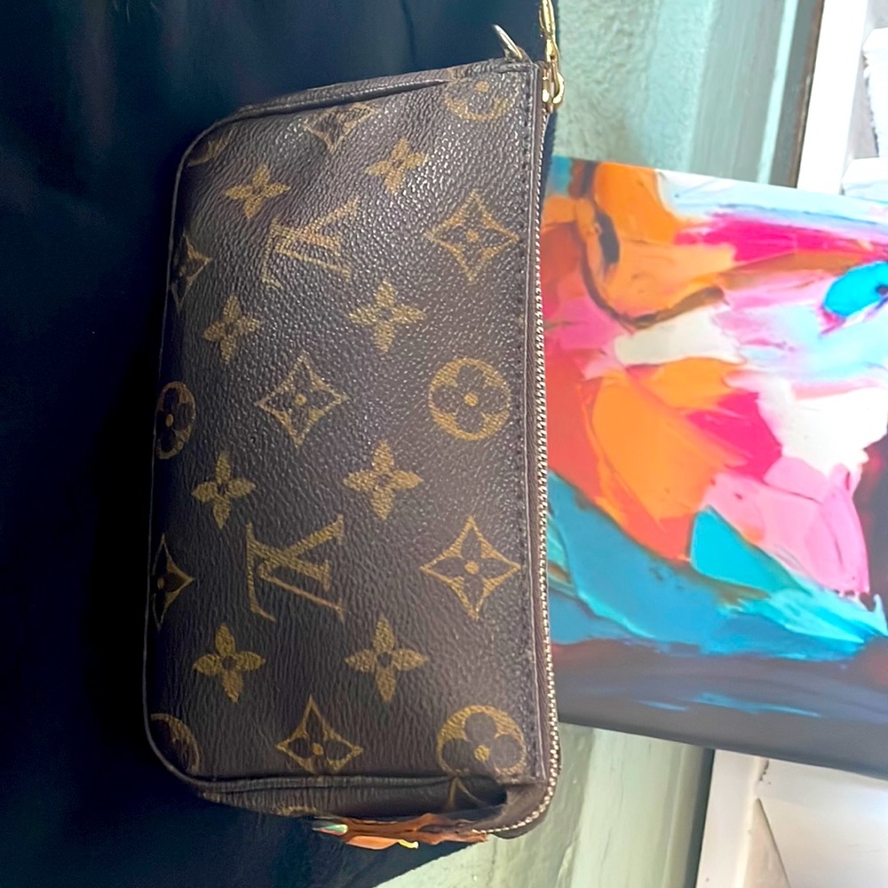 Louis Vuitton wrist purse/make up bag /Phone case